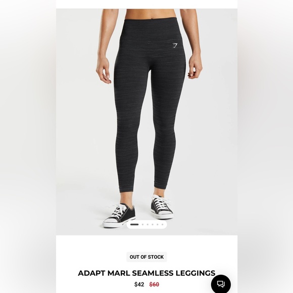 Gymshark Adapt Marl Seamless leggings-Black Marl - Picture 1 of 7